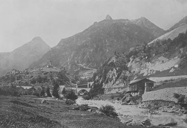 La Linea del Gottardo presso Wassen (foto in b/n)