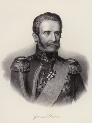 Antoine Henri, Barone di Jomini, generale e storico militare svizzero (incisione)