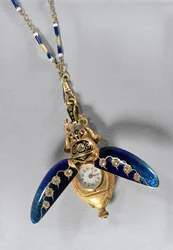 Orologio a ciondolo a forma di scarabeo, Chaux-de-Fonds, anni 1890