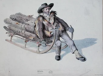 Slittatore dal distretto di Berna, inizio XIX secolo