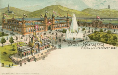 La festa del tiro del 1895 a Winterthur, Svizzera