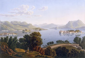 Veduta del Lago Maggiore e delle Isole Borromee, da Voyage Pittoresque de Geneve a Milan, 1819