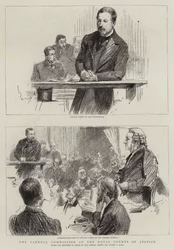 La Commissione Parnell alla Royal Courts of Justice (incisione)