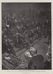 Le stime della marina nella Camera dei Comuni, dichiarazione di Mr Goschen interrotta