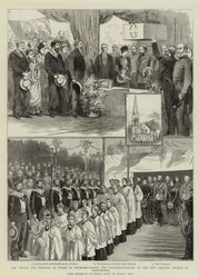 Il principe e la principessa del Galles in Danimarca, posa della prima pietra della nuova chiesa inglese a Copenaghen