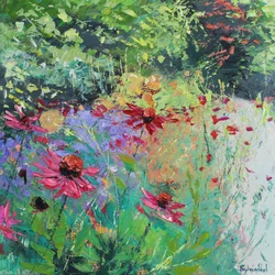 Echinacea nella frontiera, 2025 (acrilico)
