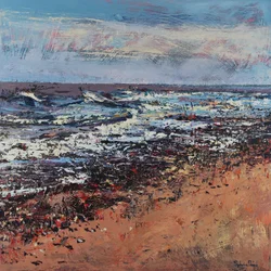 Shingle Shoreline, 2021 (olio su tela)