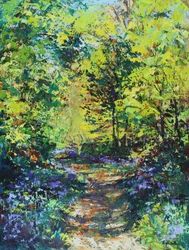 Sole di primavera nel bosco, 2021 (olio su tela)