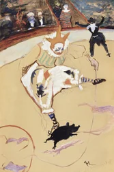 Al Circo Fernando Medrano con un maialino (1889 circa)