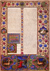 Incipit dal Libro di Ezechiele, dal Volume II della Bibbia di Borso d