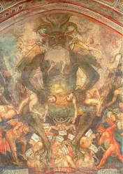 Il Giudizio universale, dettaglio del Leviatano, ca. 1394
