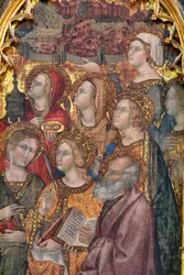 Vari santi in adorazione della Madonna, Trittico dell