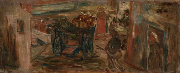Scena di genere con un carro