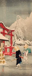 Okabe nella neve