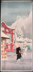 Okabe nella neve