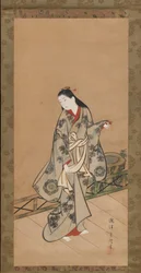 Donna sulla veranda, ca. 1730