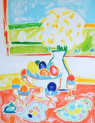 Una tavola pasquale a colori