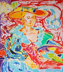Donna vivace con il cappello