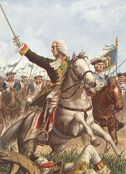 Carlo Emanuele III alla battaglia di Guastalla nel 1734
