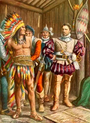 Ferdinando Cortes imprigiona Montezuma