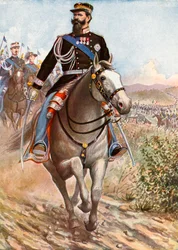 Vittorio Emanuele rivede le truppe per la guerra di Crimea