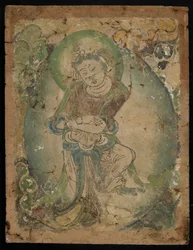 Figura danzante, Kizil, provincia di Xinjiang, 600-800