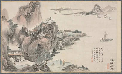 Una delle otto vedute dei fiumi Xiao e Xiang, 1788