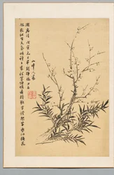 Fiori di prugno e bambù, 1818