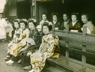 Ritratto di geisha in Giappone 1900-1915 circa (fotografia)