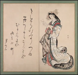Cortigiana che legge una lettera, primi anni 1800