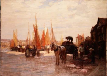 Veduta del porto di Brixham, Devon
