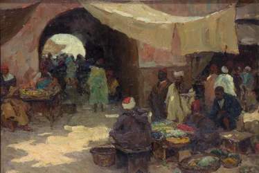 Scena di bazar orientale