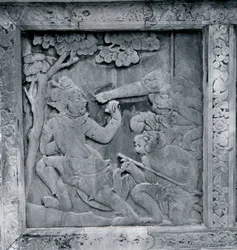 Uno di una serie di rilievi che raffigurano il Ramakien (Ramayana)