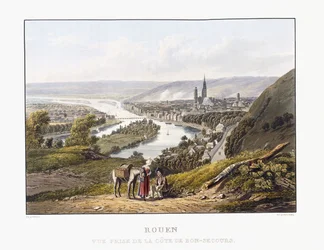 Rouen, vista da Bon-Secours, 1823-1826