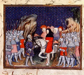 Re Riccardo II incontra il Conte di Northumberland a Conway e offre di abdicare