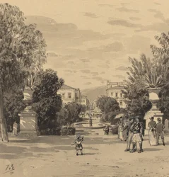 Vista dal vecchio palazzo reale di Hermesstreet, 1890