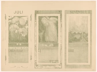 Calendari per luglio, agosto e novembre 1910