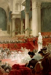 Celebrazione del 100º compleanno di Victor Hugo al Panthéon in presenza del Presidente Félix
