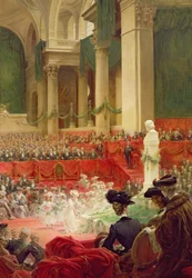 La cerimonia al Pantheon per celebrare il centenario della nascita di Victor Hugo (1802-85) 26 febbraio 1902