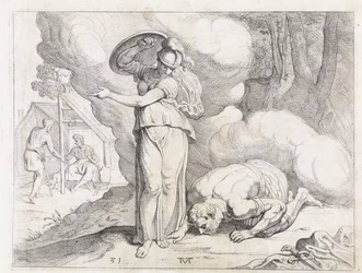 Minerva mostra Itaca a Ulisse