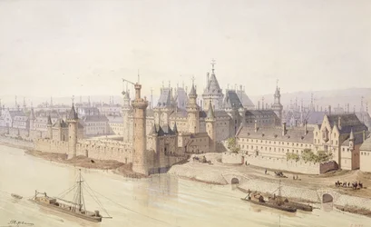 Il Louvre durante il regno di Carlo V (1337-80) 