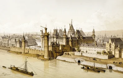 Il Louvre nel XVI secolo, c.1880 (illustrazione)