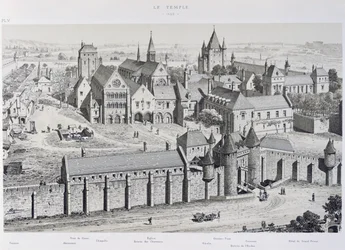 Veduta del Tempio nel 1450, illustrazione da 