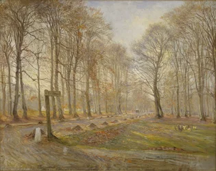 Giornata di tardo autunno nel parco dei cervi di Jægersborg, a nord di Copenaghen, 1886
