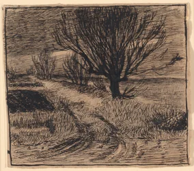 Strada di campagna vicino a Lindenborg, inverno