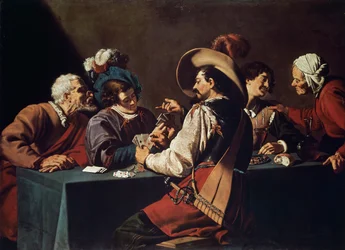 Giocatori di carte, di Theodor Rombouts (1597-1637)