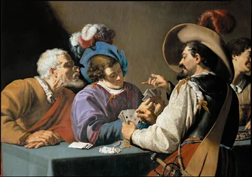 I giocatori di carte (olio su tela)