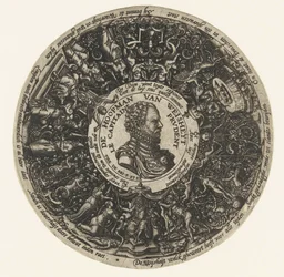 Medaglione con il busto del Capitano della Sapienza, Theodor de Bry, 1577 ca. - 1578 ca.
