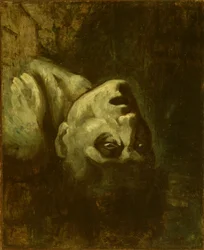 Testa di uomo annegato, 1819 circa (olio su carta montato su tela)