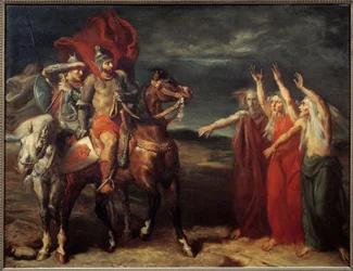 Macbeth e le tre streghe, illustrazione della scena 3 dell